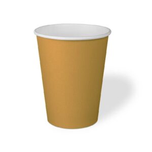 25 Bicchieri NATURIA in Cartoncino Colorato ORO 240 ml riciclabili