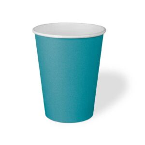 25 Bicchieri NATURIA in Cartoncino Colorato TURCHESE 240 ml riciclabili