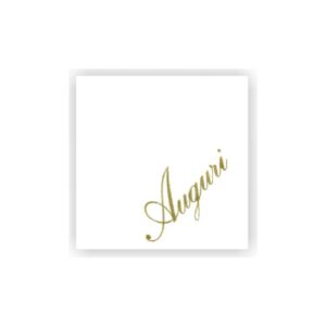 Conf. da 20 tovaglioli in carta 25x25 cm - 2 veli con scritta AUGURI