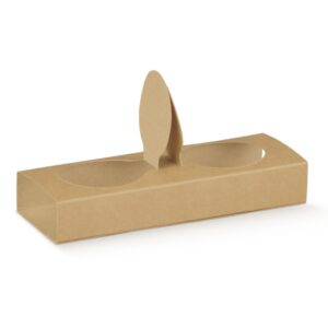 Vassoio carta Avana ESPRESSO 2 caffè asporto 2 Posti 15.5x6.5x2.5 cm - immagine 1