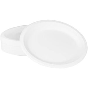 50 Piatti piani in Bagassa biodegradabili biocompostabili diametro da 20.5 cm