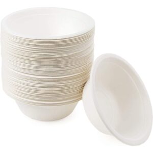 50 Piatti Ciotole in bagassa biodegradabili biocompostabili da 400 ml