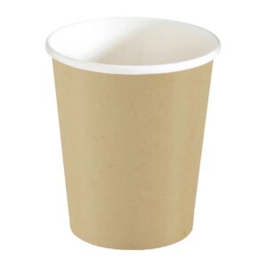 50 Bicchieri in carta colore AVANA riciclabili ecologici - 200 ml