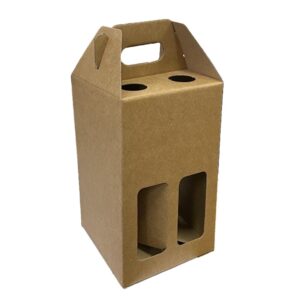 Porta Bottiglie Birra Avana MINI BOX 4 LONG NECK 4 posti 13x13x21 cm