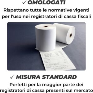 Cf. 10 Rotoli Termici mm 57x30 mt Omologati per Registratore di Cassa - immagine 3