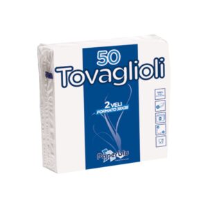 Paperdi Confezione da 50 tovaglioli 38x38 cm pura cellulosa - 2veli